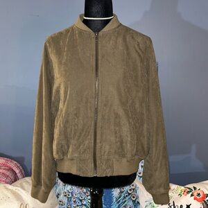 Butter Size M Olive Bomber Jacket